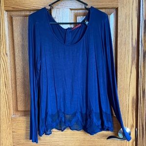 Navy Open-back BKEred top